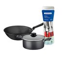 Ver imagem 1 de Caçarola Turim Alumínio Chumbo Antiaderente 2,8l + Faqueiro Ipanema Vermelho 24pc + Wok Loreto 3,
