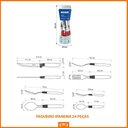 Ver imagem 5 de Caçarola Turim Alumínio Chumbo Antiaderente 2,8l + Faqueiro Ipanema Vermelho 24pc + Wok Loreto 3,
