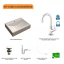Ver imagem 3 de Kit Cuba Rt49 com Torneira 1198 Metal e Válvula Click 1 Polegada G e Sifão Pvc e Flexível Compace