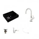 Ver imagem 2 de Kit Cuba Rt49 com Torneira 1198 Metal e Válvula Click 1 Polegada G e Sifão Pvc e Flexível Compace