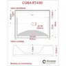 Kit Cuba Rt49 com Torneira 1198 Metal e Válvula Click 1 Polegada G e Sifão Cromado e Flexível Compac - 8