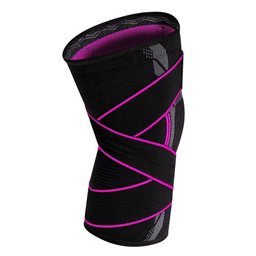 Joelheira de Compressão Com Faixa Ajustável Sense 3.0 - para todo tipo de esporte:Rosa/P/Unissex - 2