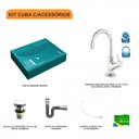 Ver imagem 3 de Kit Cuba Rt49 com Torneira 1198 Metal e Válvula Click 1 Polegada G e Sifão Cromado e Flexível Compac