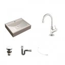 Ver imagem 2 de Kit Cuba Rt49 com Torneira 1198 Metal e Válvula Click 1 Polegada G e Sifão Cromado e Flexível Compac