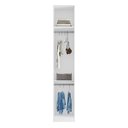 Ver imagem 4 de Guarda Roupa Modular 1 Porta Espelho com Prateleiras/cabideiros 45 Cm Altezza Belmax:branco