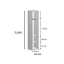 Ver imagem 6 de Guarda Roupa Modular 1 Porta Espelho com Prateleiras/cabideiros 45 Cm Altezza Belmax:branco