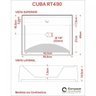 Kit Cuba Rt49 com Torneira 1198 Metal e Válvula Click 1 Polegada G e Sifão Cromado e Flexível Compac - 8