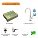 Ver imagem 3 de Kit Cuba Rt49 com Torneira 1198 Metal e Válvula Click 1 Polegada G e Sifão Cromado e Flexível Compac