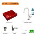 Ver imagem 3 de Kit Cuba Rt49 com Torneira 1198 Metal e Válvula Click 1 Polegada G e Sifão Cromado e Flexível Compac