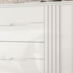Cômoda Texas 2 Portas e 4 Gavetas Branco Moval - 5