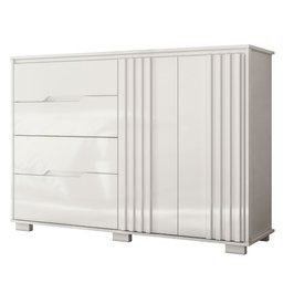 Cômoda Texas 2 Portas e 4 Gavetas Branco Moval - 1