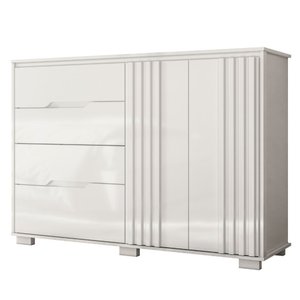 Cômoda Texas 2 Portas e 4 Gavetas Branco Moval
