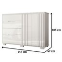 Ver imagem 2 de Cômoda Texas 2 Portas e 4 Gavetas Branco Moval