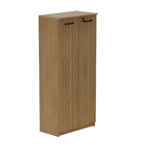 Armário Escritório 2 Portas 155,8cm com Chave 3 Prateleiras Me4198 Amêndoa