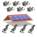 Ver imagem 1 de Kit Fixador Grampo Final Regulável e Intermediário Tipo U Para 04 Placas Painel Solar Alumínio e Ino