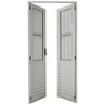 Porta de Abrir 2 Folhas com Postigo Alumínio Branco - 210x100 - 3