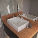 Ver imagem 1 de Kit Cuba Rt49 com Torneira 1198 Metal e Válvula Click 1 Polegada B Compace