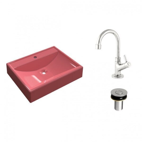 Kit Cuba RT49 com Torneira 1198 Metal e Válvula Click 1 Polegada B Compace - 2
