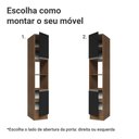 Ver imagem 4 de Paneleiro 40 Cm 2 Portas e 2 Nichos Rustic/preto Glamy Madesa
