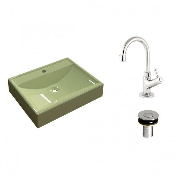 Kit Cuba RT49 com Torneira 1198 Metal e Válvula Click 1 Polegada B Compace - 2
