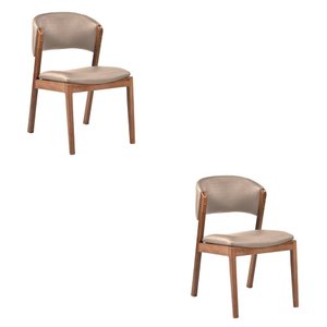 Kit 2 Cadeiras Decorativa Sala de Jantar Luxo Luna Facto Fendi - Mozzelar