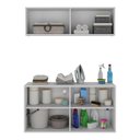 Ver imagem 5 de Conjunto Lavanderia Suspenso Multiuso Armário Aéreo e Balcão 4 Portas Multimóveis Mp5052 Branco