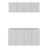 Conjunto Lavanderia Suspenso Multiuso Armário Aéreo e Balcão 4 Portas Multimóveis Mp5052 Branco - 3