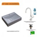 Ver imagem 3 de Kit Cuba Rt49 com Torneira 1198 Metal e Válvula Click 1 Polegada G Compace