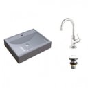 Ver imagem 2 de Kit Cuba Rt49 com Torneira 1198 Metal e Válvula Click 1 Polegada G Compace