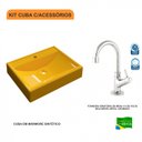 Ver imagem 3 de Kit Cuba Rt49 com Torneira 1198 Metal 1/4 Volta Compace