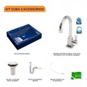 Ver imagem 3 de Kit Cuba Rt49 com Torneira Luxo 1195 Metal e Válvula 1 Polegada e Sifão Pvc e Flexível Compace