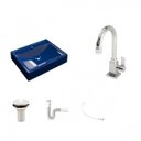 Ver imagem 2 de Kit Cuba Rt49 com Torneira Luxo 1195 Metal e Válvula 1 Polegada e Sifão Pvc e Flexível Compace