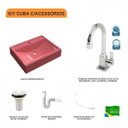 Ver imagem 3 de Kit Cuba Rt49 com Torneira Luxo 1195 Metal e Válvula 1 Polegada e Sifão Pvc e Flexível Compace