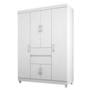Ver imagem 4 de Cômoda Astral e Guarda Roupa Solteiro Ecom 2 Branco Flex - Demóbile