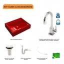 Ver imagem 3 de Kit Cuba Rt49 com Torneira Luxo 1195 Metal e Válvula 1 Polegada e Sifão Pvc e Flexível Compace