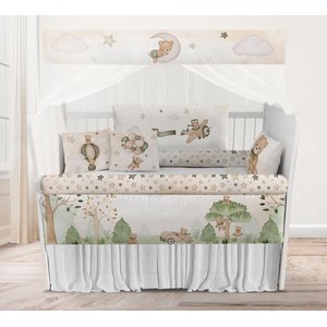 Kit Berço Ursinho Aviador Verde - Kt503