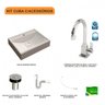 Kit Cuba Rt49 com Torneira Luxo 1195 Metal e Válvula Click 1 Polegada B e Sifão Pvc e Flexível Compa - 3