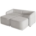 Ver imagem 3 de Sofá Cama para Sala de Estar 3 Lugares 236cm Montserrat K01 Bouclê Creme - Lyam Decor