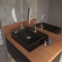 Ver imagem 1 de Kit Cuba Rt49 com Torneira Luxo 1195 Metal e Válvula Click 1 Polegada B e Sifão Pvc e Flexível Compa