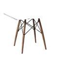 Ver imagem 2 de Conjunto de Mesa de Jantar Eames Eiffel Quadrada 90x90cm Tampo de Madeira Branco com 4 Cadeiras Bran