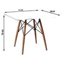 Ver imagem 4 de Conjunto de Mesa de Jantar Eames Eiffel Quadrada 90x90cm Tampo de Madeira Branco com 4 Cadeiras Bran