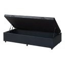 Ver imagem 2 de Cama Box Baú Solteirão King Blindado Sintético Preto 203X96X44 Cm