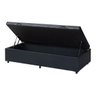Cama Box Baú Solteirão King Blindado Sintético Preto 203X96X44 Cm - 2