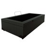 Cama Box Baú Solteirão King Blindado Sintético Preto 203X96X44 Cm - 1