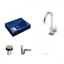 Ver imagem 2 de Kit Cuba Rt49 com Torneira Luxo 1195 Metal e Válvula Click 1 Polegada B e Sifão Cromado e Flexível C