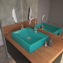 Ver imagem 1 de Kit Cuba Rt49 com Torneira Luxo 1195 Metal e Válvula Click 1 Polegada B e Sifão Cromado e Flexível C