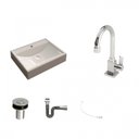 Ver imagem 2 de Kit Cuba Rt49 com Torneira Luxo 1195 Metal e Válvula Click 1 Polegada B e Sifão Cromado e Flexível C