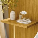 Ver imagem 3 de Cabeceira Casal Modular Lumen Carvalho Americano com Kit Tomada e LED - Incorplac