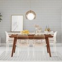 Ver imagem 2 de Mesa de Jantar Retangular 160cm x 75cm Ecograndis Vertice Marrom/Nozes