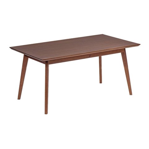 Mesa de Jantar Retangular 160cm x 75cm Ecograndis Vertice Marrom/Nozes